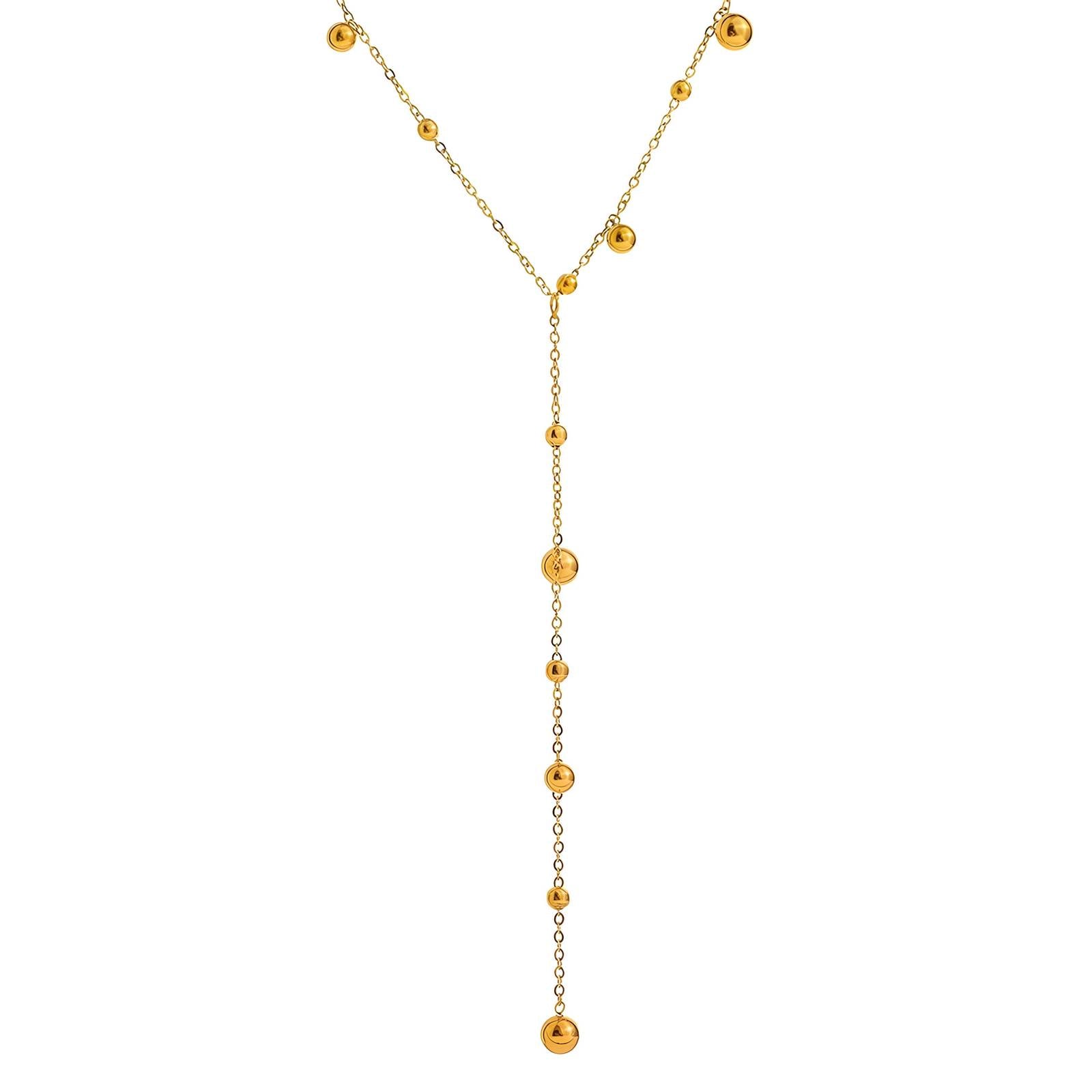 Waterproof gold bar pendant necklace by Boho Studio