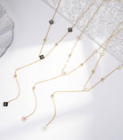 Boho Studio gold-tone necklaces set with pearly flower pendants