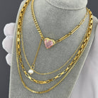 Necklace, 18K Gold Plated Steel