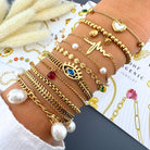 Bracelet, 18K Gold Plated Steel