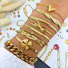 Bracelet, 18K Gold Plated Steel