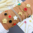 Flower Meadow Bracelet, 18K Gold Plated Steel