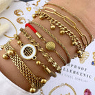 Bracelet, 18K Gold Plated Steel