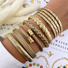 Bracelet, 18K Gold Plated Steel