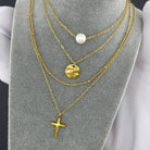 Necklace, 18K Gold Plated Steel