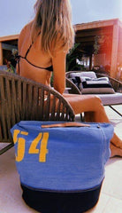 Boho Studio Côte d'Azur canvas tote beach bag with artisan details