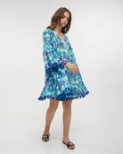Boho Studio Sunset cotton summer dress for resort wear