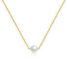 Waterproof 18K gold-plated necklace with imitation pearls by Boho Studio