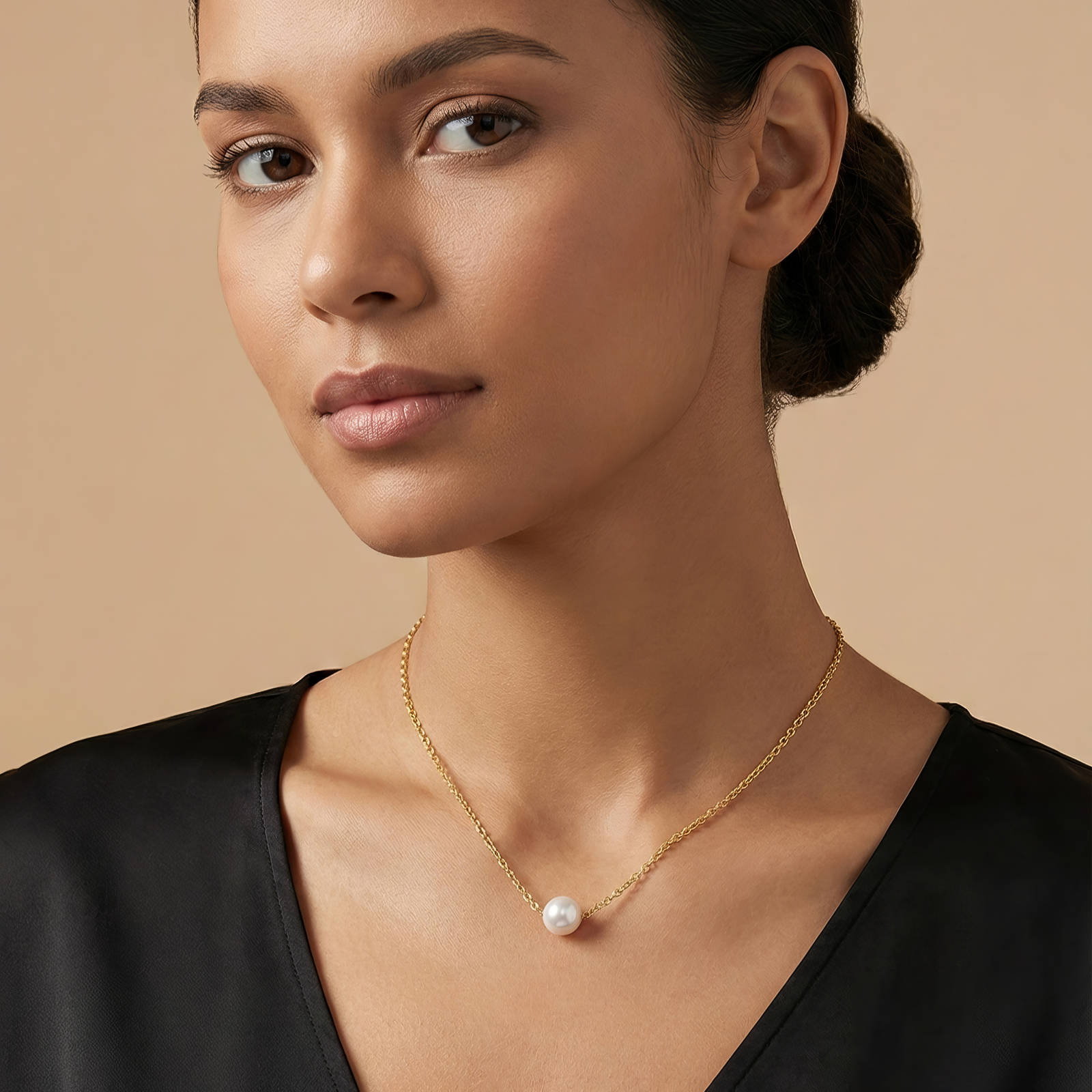 Necklace, 18K Gold Plated Steel