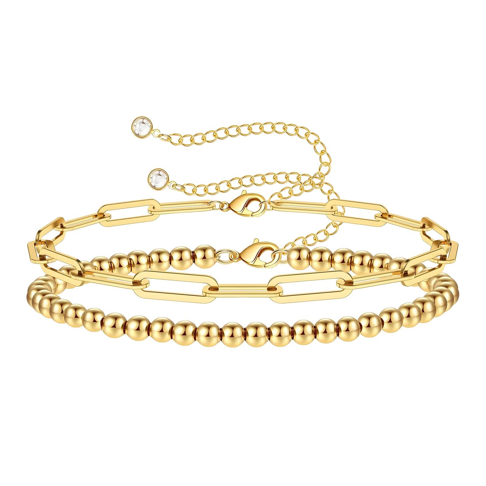 Waterproof gold bracelet for beach and everyday wear by Boho Studio