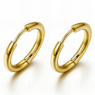 Waterproof gold huggie hoop earrings by Boho Studio
