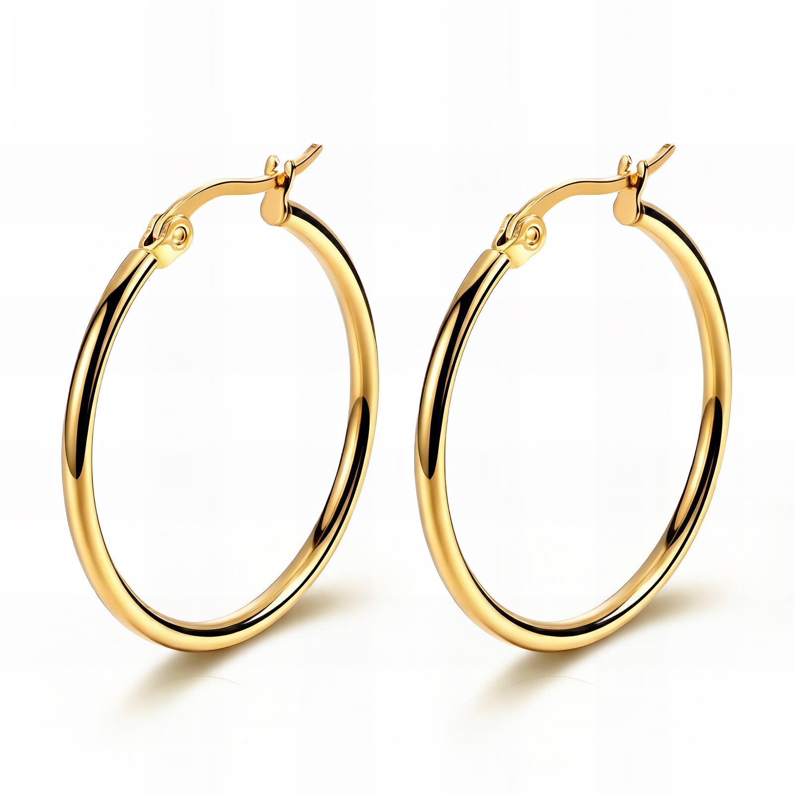Waterproof gold bar drop earrings by Boho Studio