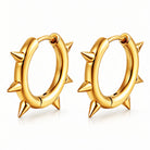Waterproof gold mini huggie hoop earrings by Boho Studio