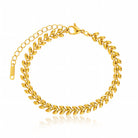 Waterproof 18K gold-plated curb chain bracelet by Boho Studio