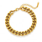Waterproof wide 18K gold-plated chain bracelet by Boho Studio