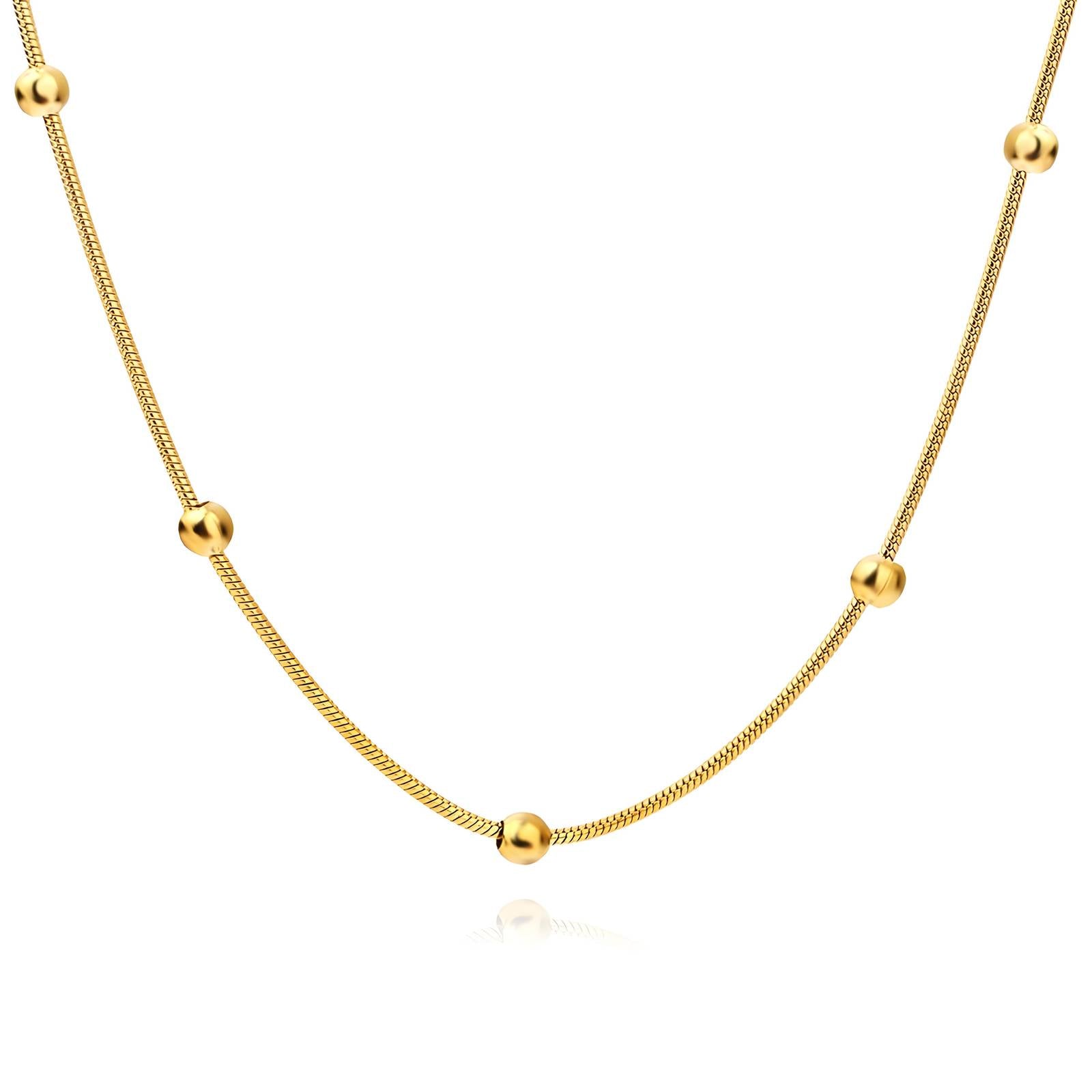 Waterproof 18K gold-plated chain necklace by Boho Studio