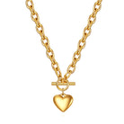 Waterproof 18K gold-plated heart pendant necklace by Boho Studio