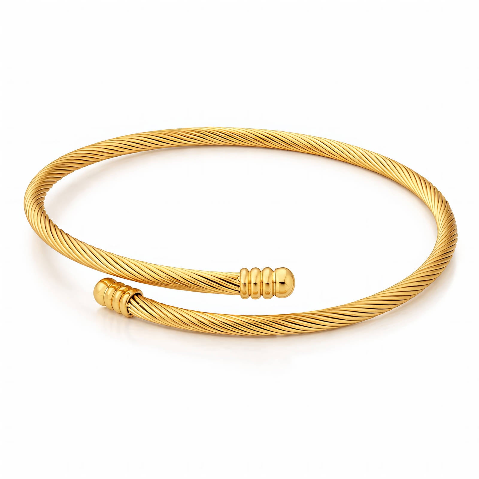 Waterproof 18K gold-plated thin bangle by Boho Studio