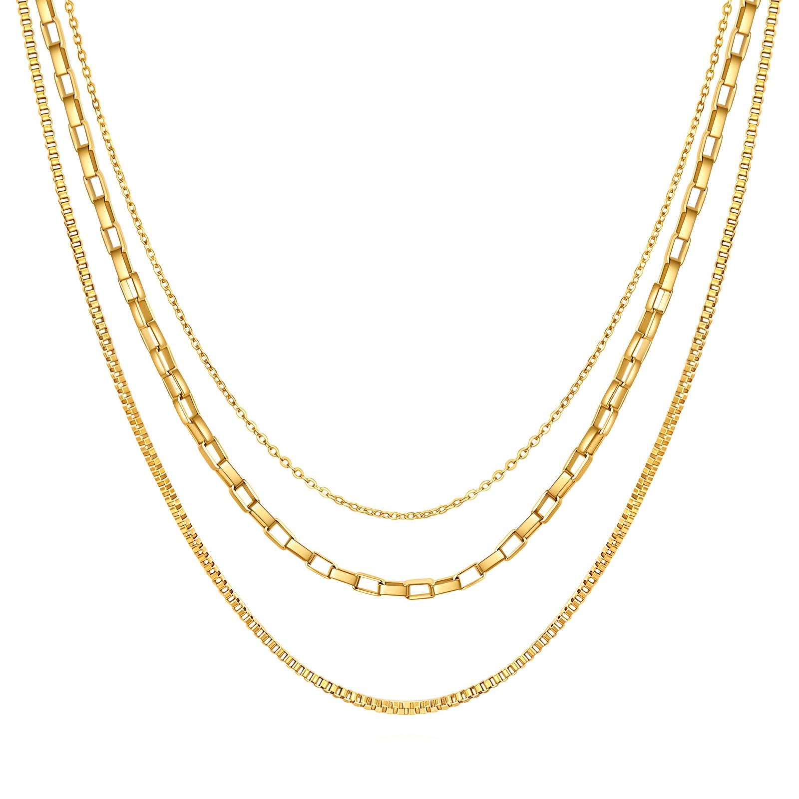 Waterproof 18K gold-plated chain necklace by Boho Studio