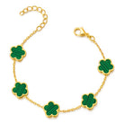 Waterproof 18K gold-plated flower bracelet by Boho Studio