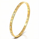 Waterproof gold cubic zirconia bangle bracelet by Boho Studio