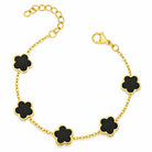 Waterproof gold flower meadow bracelet by Boho Studio