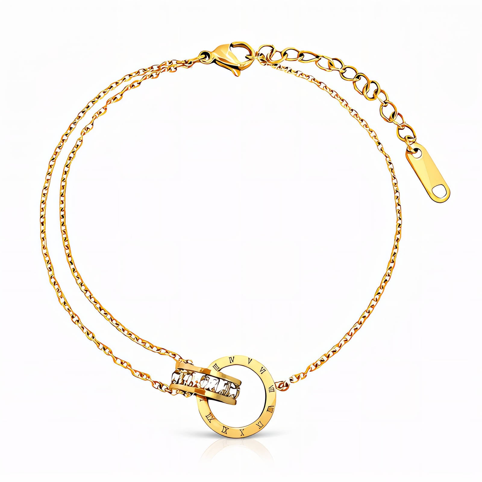 Waterproof 18K gold-plated chain anklet by Boho Studio