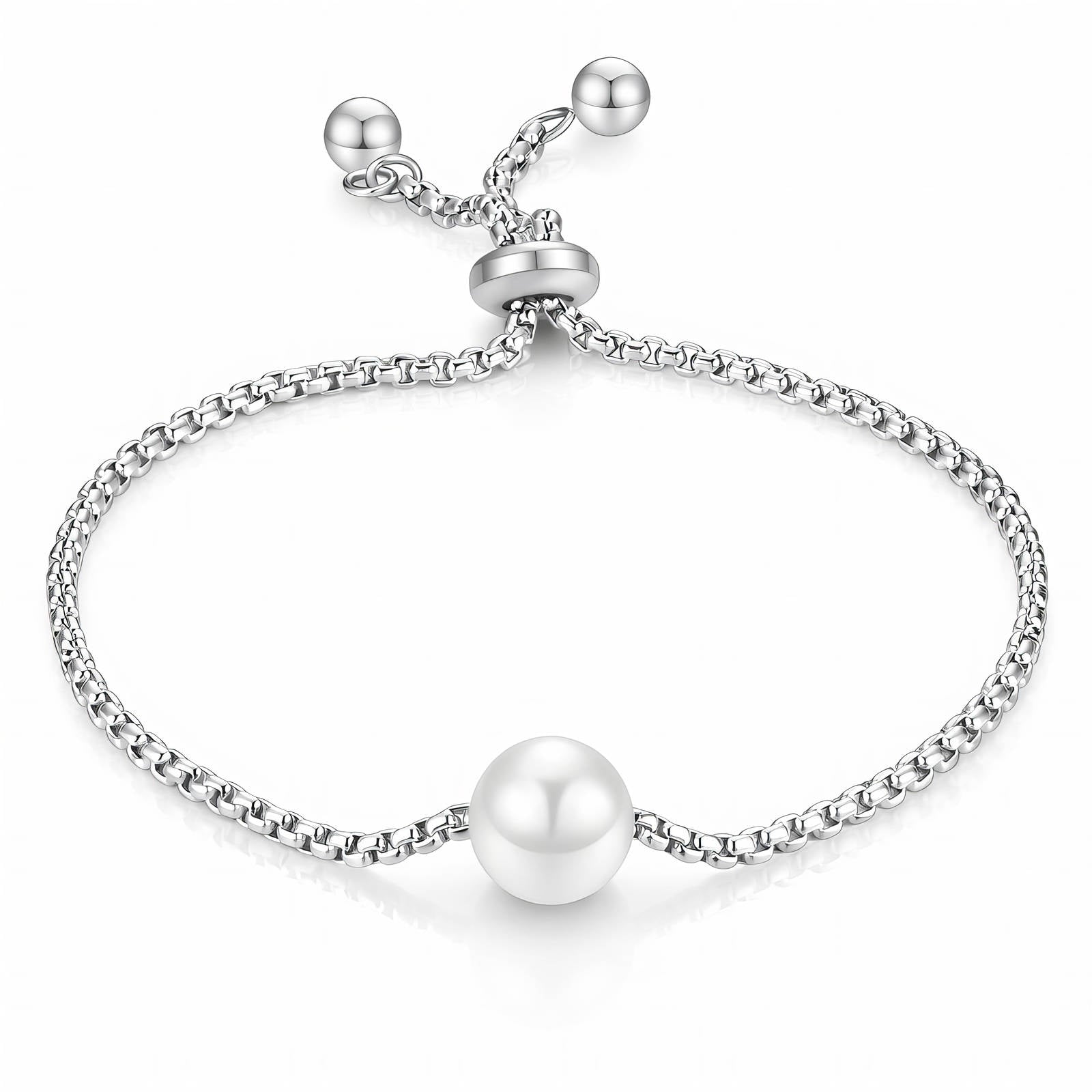 Waterproof stainless steel pearl bracelet by Boho Studio