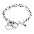 Waterproof stainless steel heart bracelet by Boho Studio