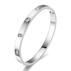 Waterproof stainless steel cubic zirconia bangle by Boho Studio