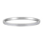 Waterproof stainless steel bangle bracelet with cubic zirconia by Boho Studio
