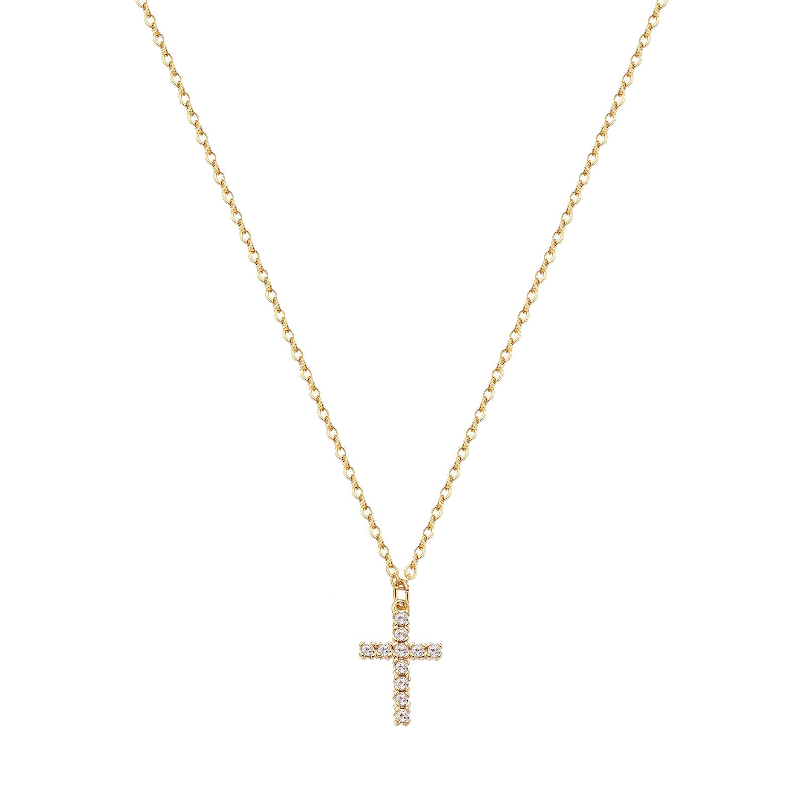 Waterproof 18K gold-plated crosses pendant necklace by Boho Studio