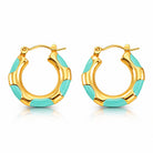 Waterproof 18K gold-plated enamel stud earrings by Boho Studio