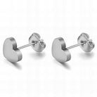 Waterproof stainless steel heart stud earrings by Boho Studio