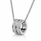 Waterproof stainless steel necklace with cubic zirconia by Boho Studio
