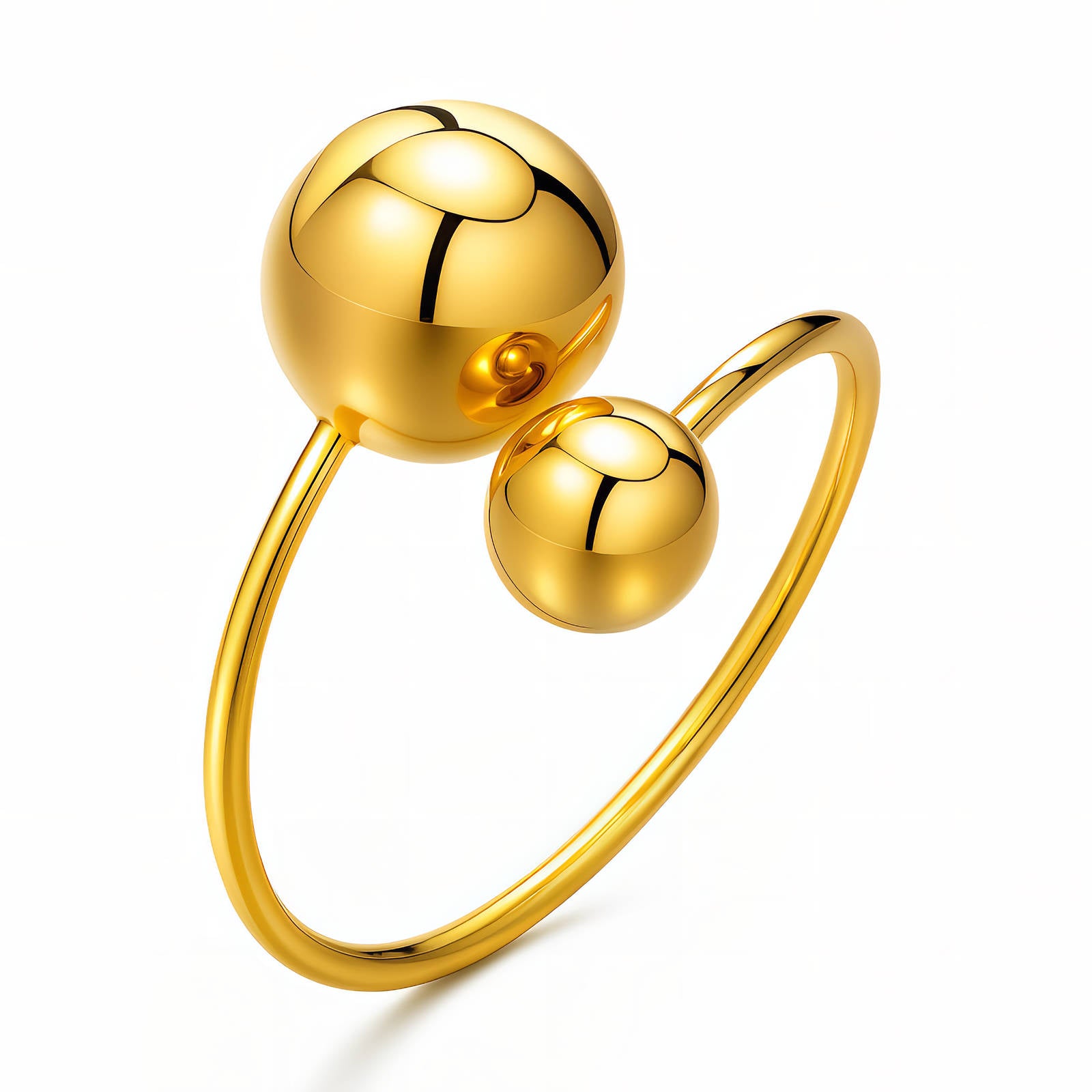 Waterproof gold adjustable ring for beach and everyday wear by Boho Studio