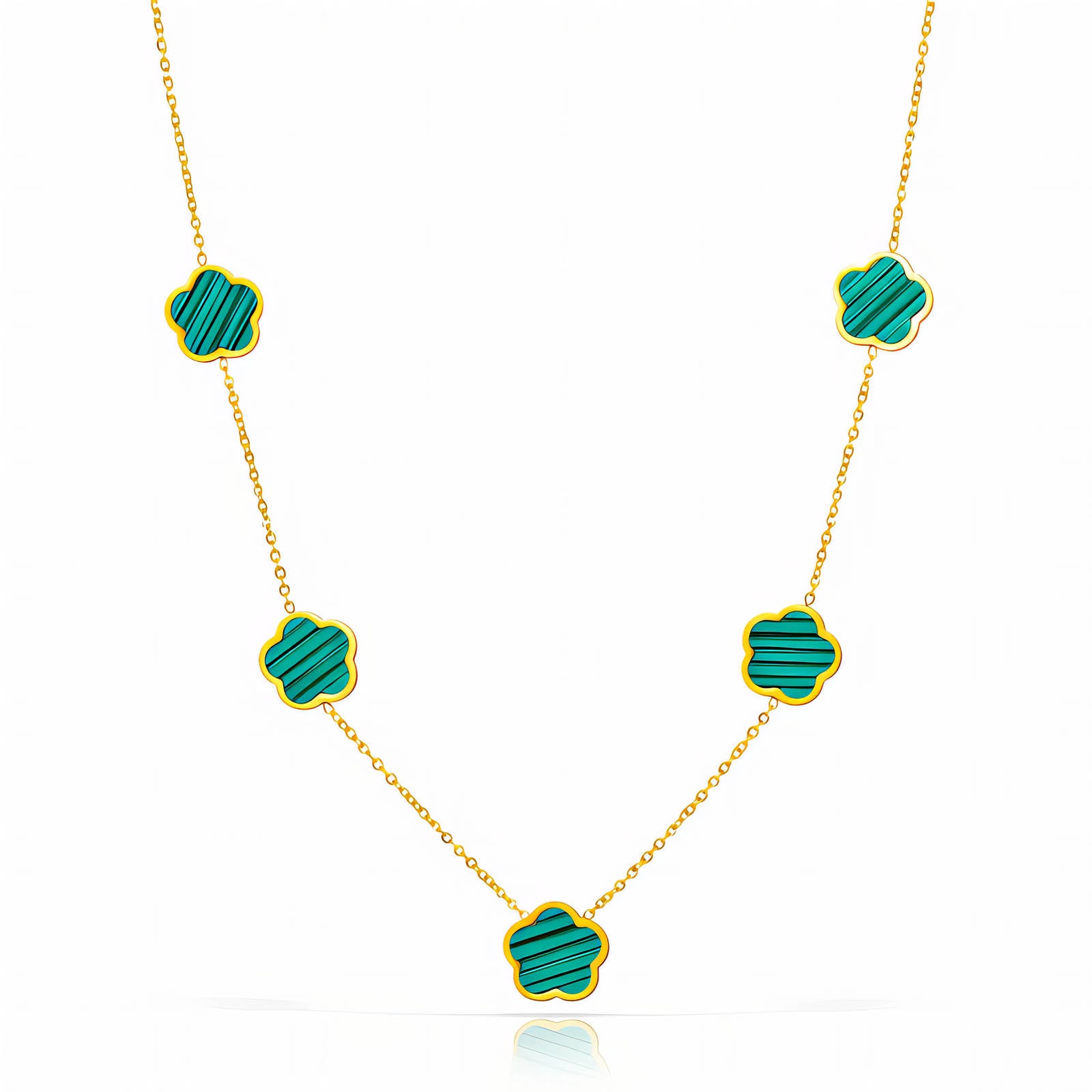 Waterproof 18K gold-plated flower necklace by Boho Studio