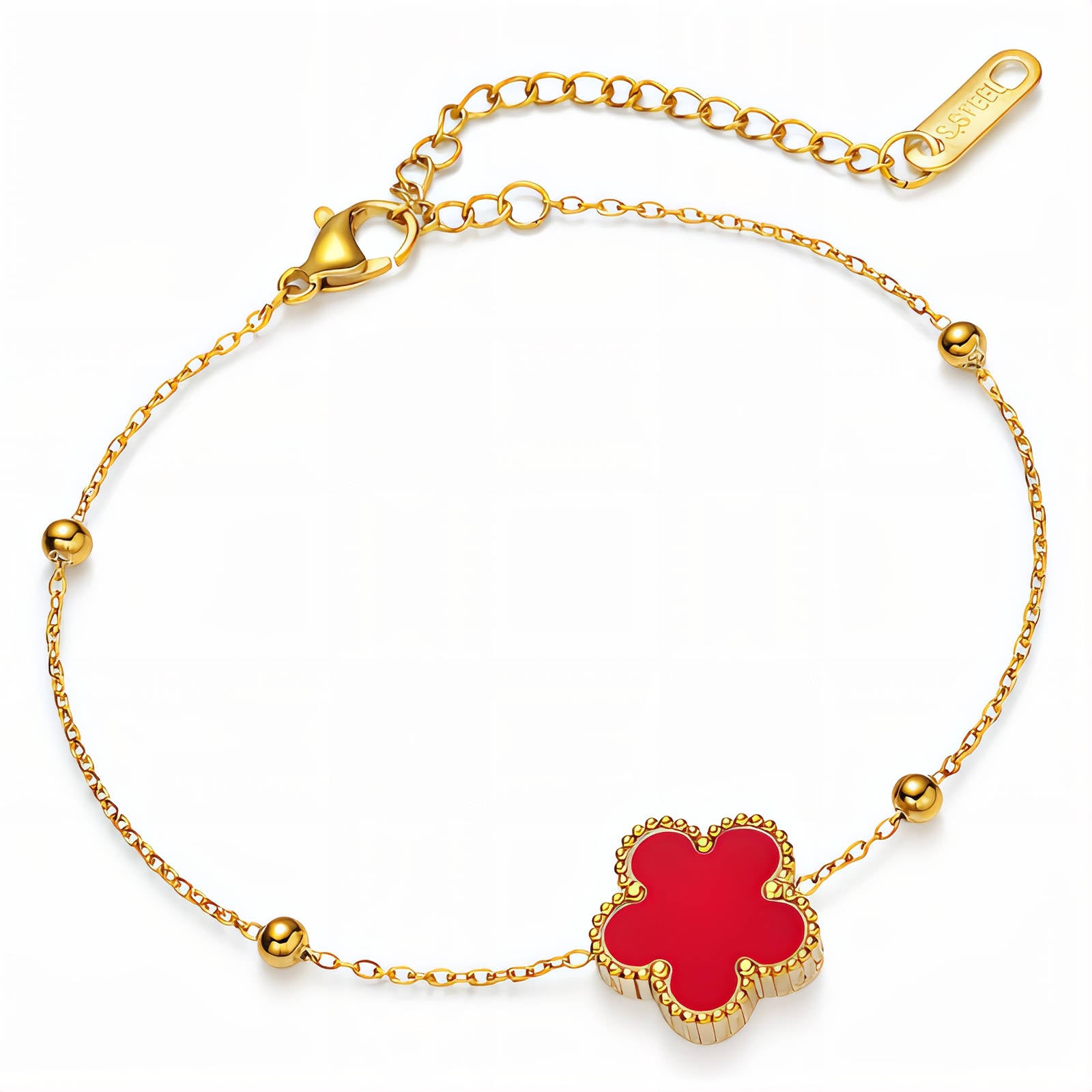 Waterproof 18K gold-plated flower bracelet by Boho Studio