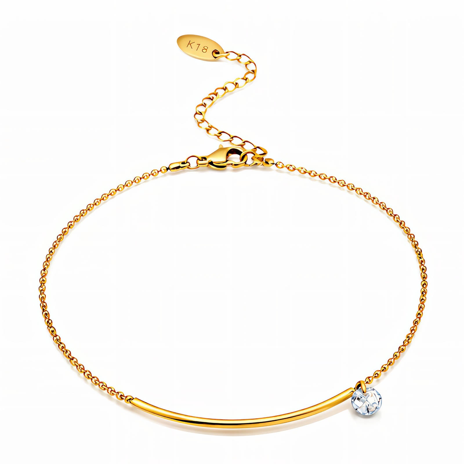 Waterproof 18K gold-plated anklet by Boho Studio