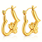 Waterproof 18K gold-plated bee stud earrings by Boho Studio